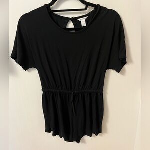 Nordstrom Black Short Sleeve Romper